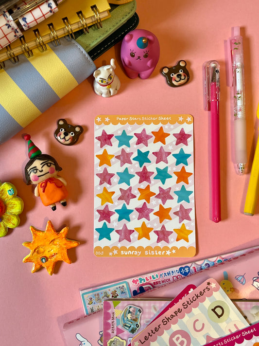 Colourful Stars Sticker Sheet