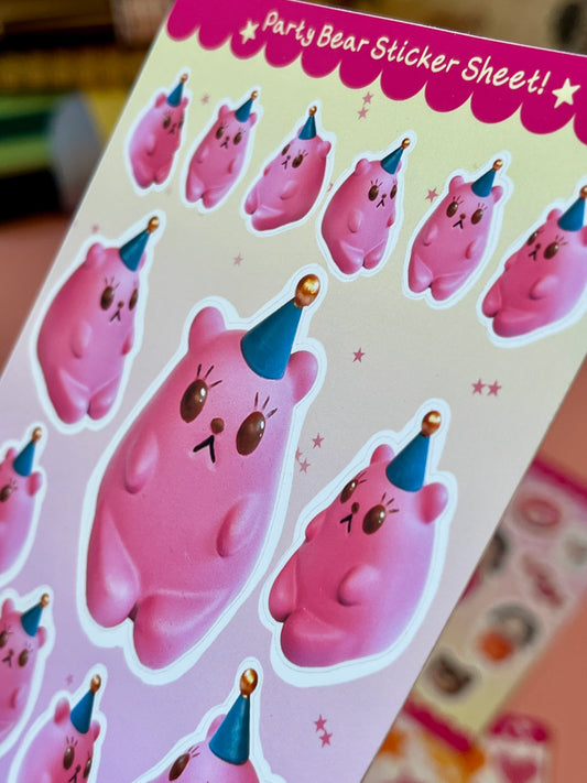 Party Bear Sticker Sheet