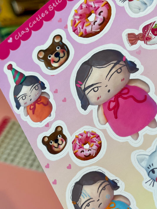 Clay Cuties Sticker Sheet