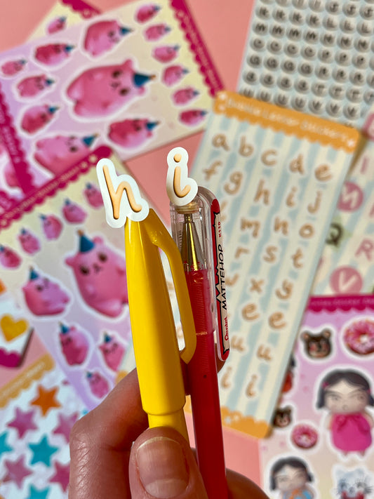 Bubble Alphabet Sticker Sheet