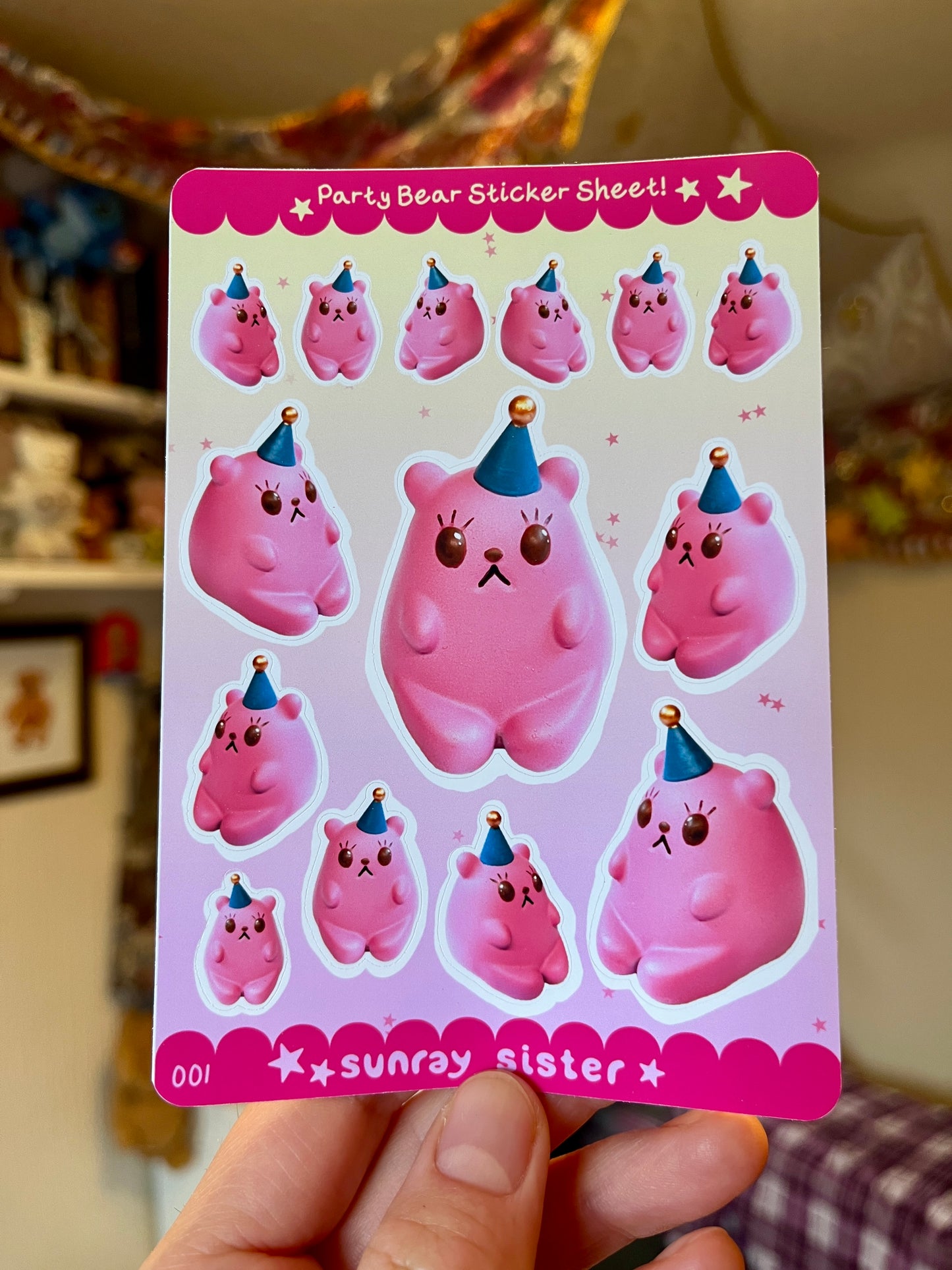 Party Bear Sticker Sheet