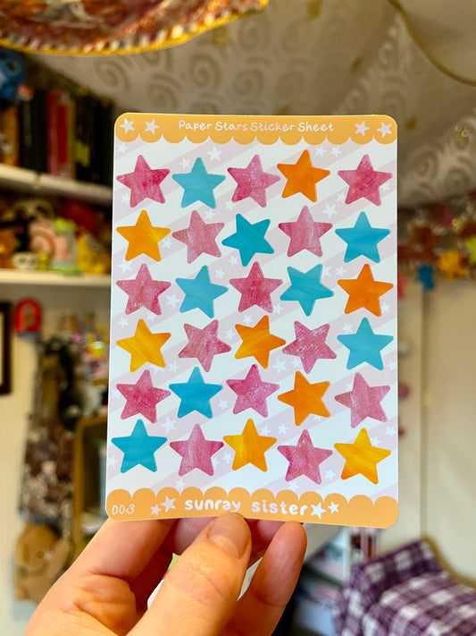 Colourful Stars Sticker Sheet