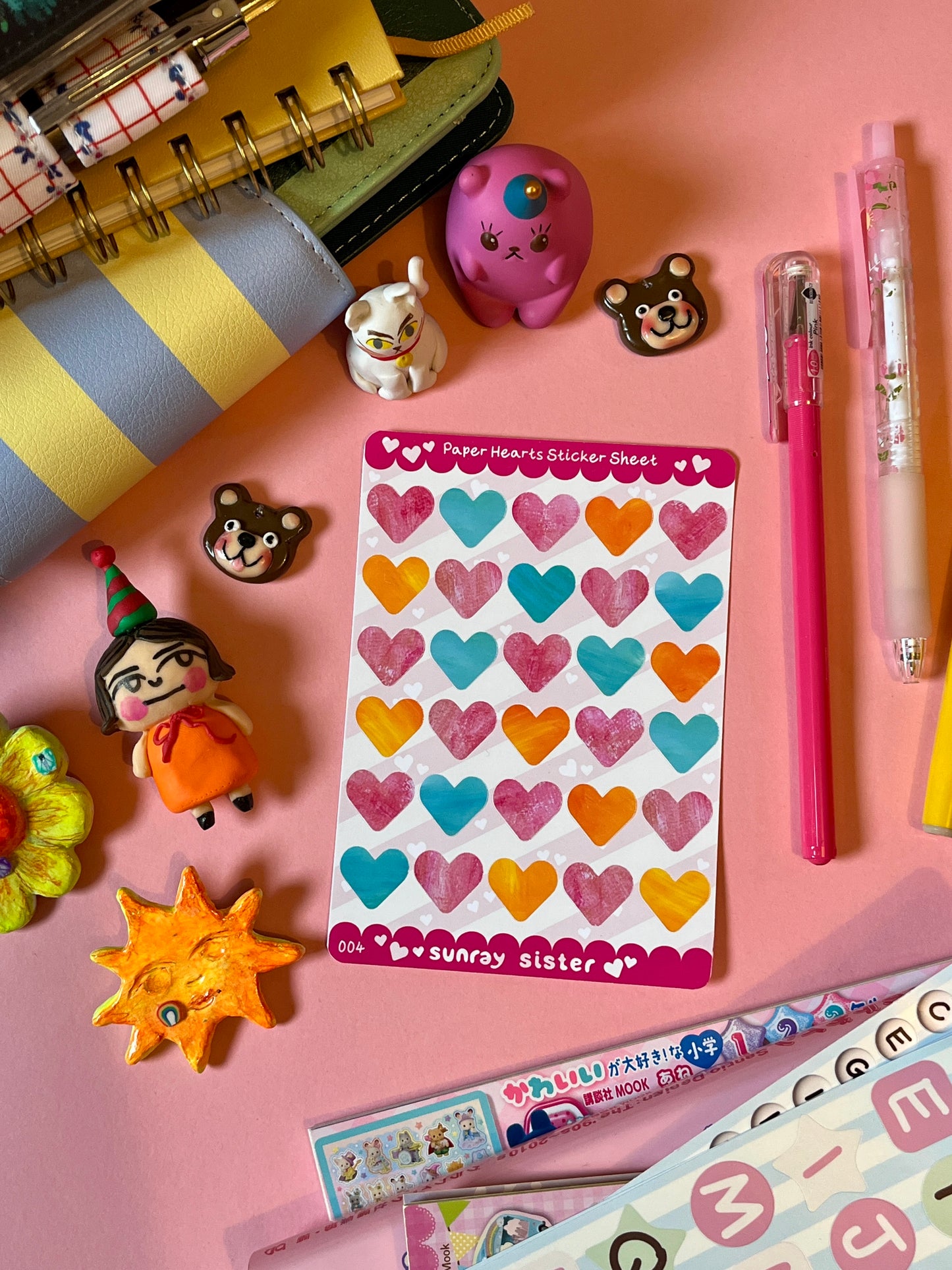 Colourful Hearts Sticker Sheet