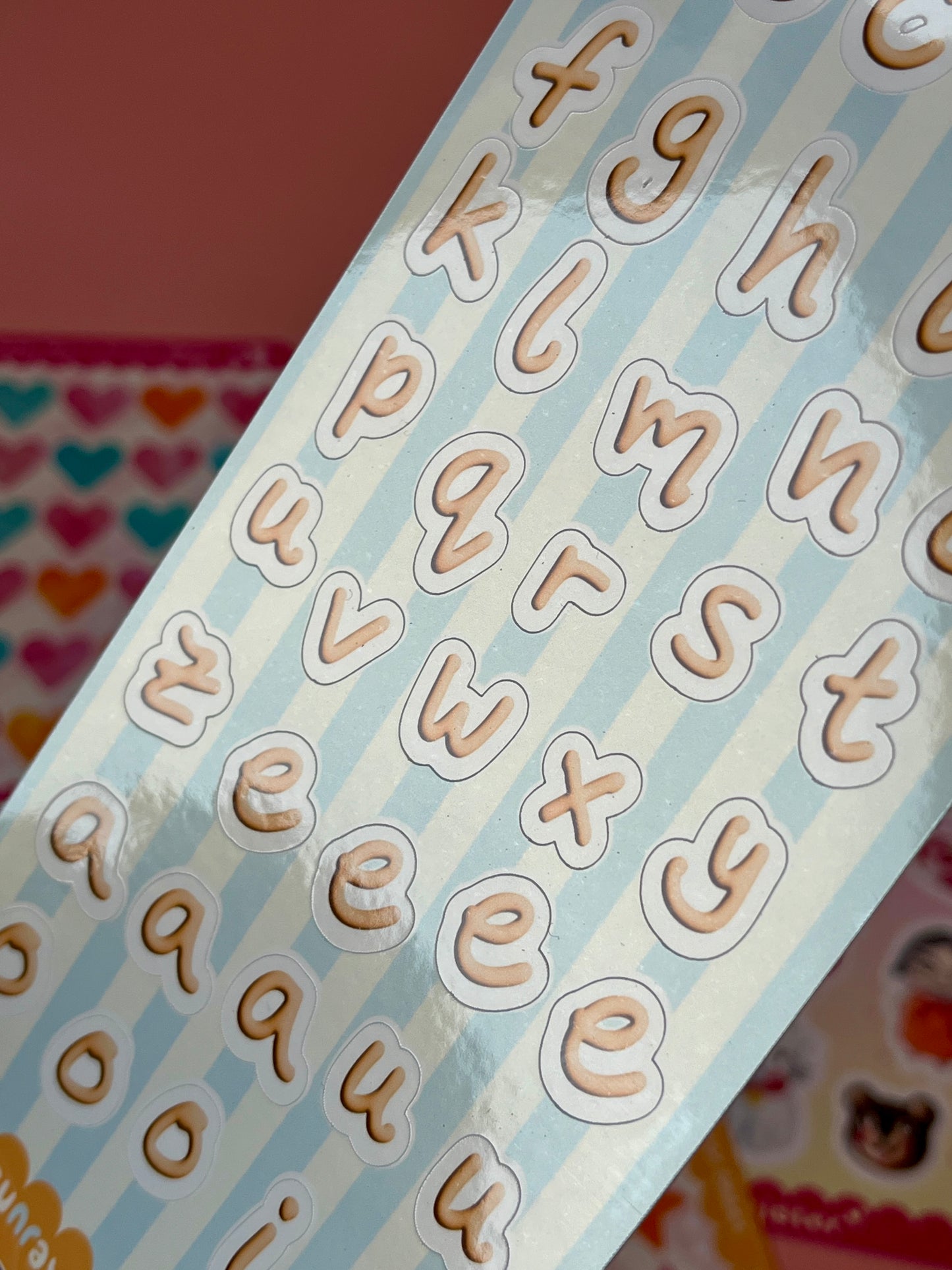 Bubble Alphabet Sticker Sheet